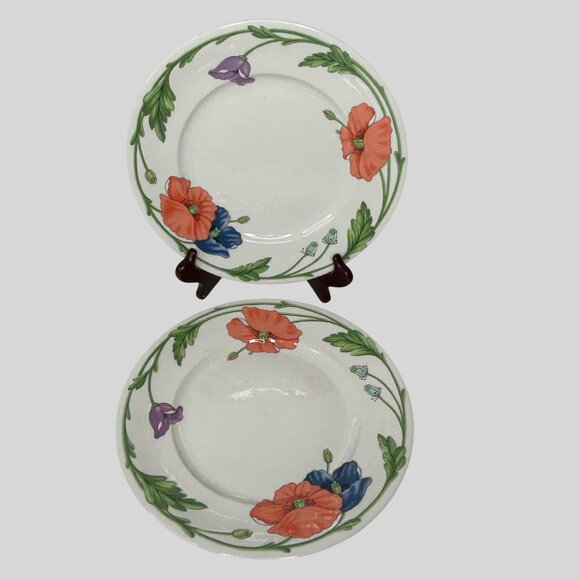 Villeroy & Boch Amapola Floral Dinner Plates Set Of 2‎ Germany - Picture 5 of 9